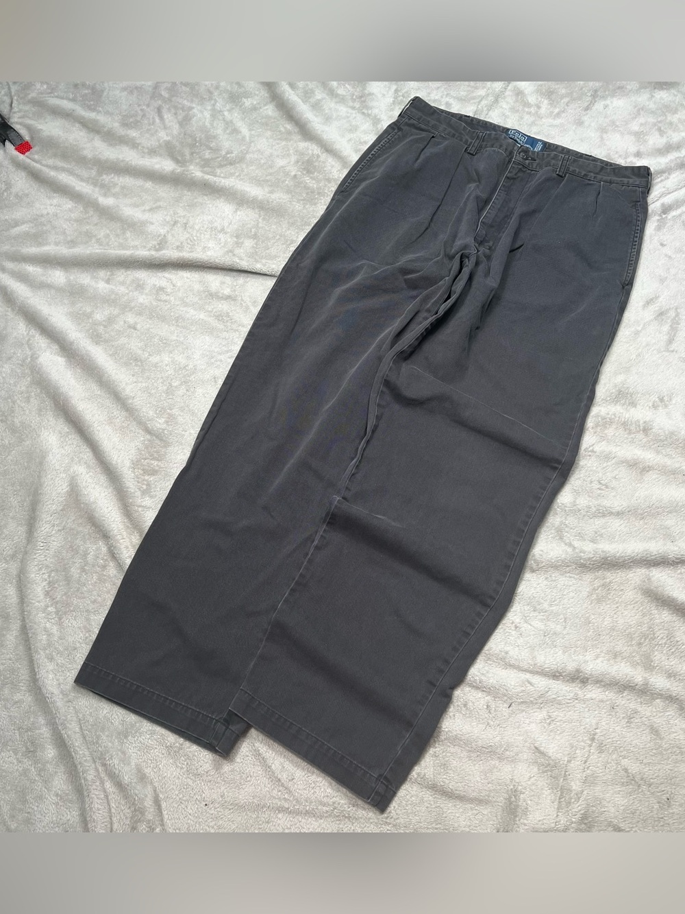Vintage Polo Ralph Lauren Andrew Pants Mens 31x31 Black Preppy Pleated Baggy Y2K